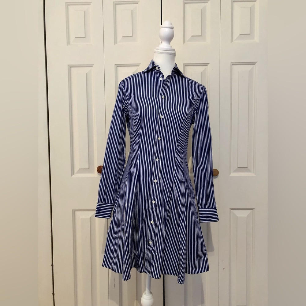 Size 2 Polo Ralph Lauren pinstripe cotton dress